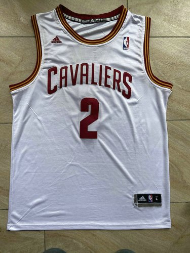 Maillot de Basket #2 Irving Cavaliers Blanc Brodé